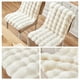 thumbnail image 5 of Cojín de asiento de felpa con respaldo – Antideslizante, cojín grueso para sillas, taburetes y sofás | Cojín suave de felpa con correas, diseño plegable, para uso interior y exterior, 5 of 6