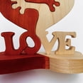 thumbnail image 4 of Corazones de amor de madera, amor de pie de corazón, regalo personalizado del día de San Valentín, regalos del día de San Valentín para pareja, corazón de madera de San Valentín, 4 of 5