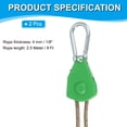 thumbnail image 2 of Uxcell Adjustable Rope Hanger, Ratchet Grow Light Hangers Reflective Reinforced Internal Gear Ratchet Green 1/8" x 8, 2 of 6