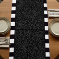 thumbnail image 5 of Table Runners 90 Inches Long Dress Scarves, Chef Farmhouse Coffee/Dining/Kitchen Table Runner for Living Room, Cartoon Cute Watercolor Cooking Black Plaid 13x90 Inch, 5 of 9