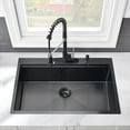 thumbnail image 2 of PROOX 33'' Single Bowl Stainless Steel Drop-In Kitchen Sink with 2 Faucet Holes, 2 of 7
