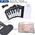 thumbnail image 1 of Electronic Hand Roll Piano 49 61 88 Key Beginner Keyboard Instruments Kids Learning Toys for Children Boys Musical Girls Music 49 Key-(Opp Bag) B, 1 of 6