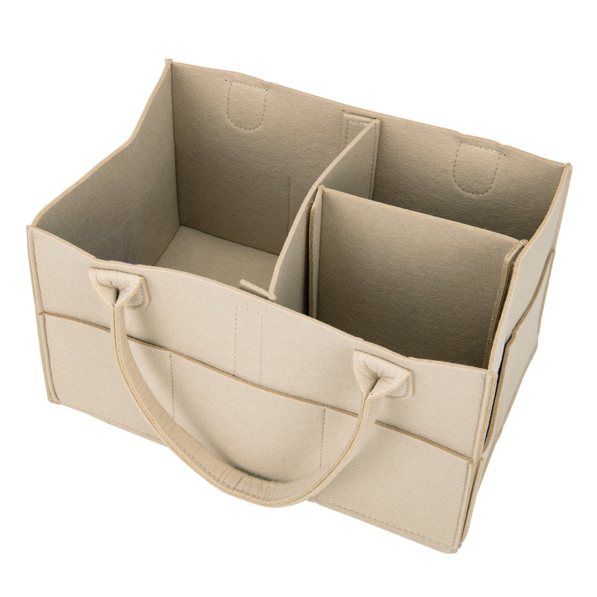 Enerhu Felt Nursery Storage Bin Basket Newborn Shower Gift Basket for Mom Newborn Kids Nappies Yellow