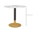 thumbnail image 3 of HOMCOM Table à Manger Ronde Table de Cuisine avec Dessus en Faux Marbre pour Salle à Manger, 3 of 10
