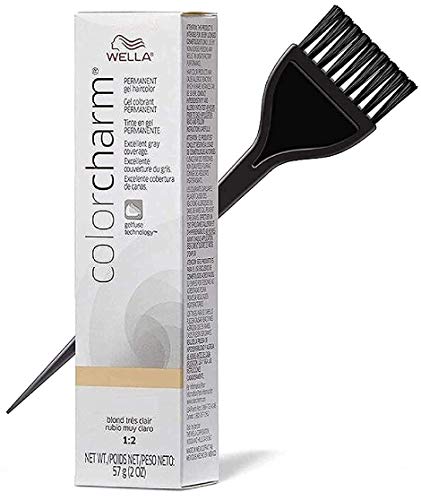 WeIla Color Charm GEL Permanent Haircolor (w/Sleek Brush) Hair Color Dye for Excellent Gray Coverage, Gelfuse Technology (12A/1210 Frosty Ash) - image 2 of 2