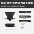 thumbnail image 2 of VANDROOP Collapsible Coffee Dripper, Silicone Reusable Pour Over Coffee Dripper for Camping, Business Trip, Home＆Office, Single Pour Over Coffee Maker (Black, 1-2 Cup), 2 of 7