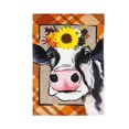 thumbnail image 1 of Fall Cow House Burlap Flag, 1 of 1