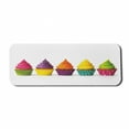 thumbnail image 1 of Colorful Computer Mouse Pad, Dessert Themed Pattern of Cupcakes with Frosting and Sprinkles Creamy Look, Rectangle Non-Slip Rubber Mousepad Large, 31" x 12" Gaming Size, Multicolor, by Ambesonne, 1 of 2