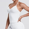 thumbnail image 7 of Sokhug Womens Halter Tank Tops Longline Strappy Top with Built-in Bra V Neck Backless Gym Workout Camis with Adjustable Strap, 7 of 7