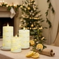 thumbnail image 5 of HAIDOLIANG 3PCS Flameless Candles with Remote Control, Battery Operated Candles LED Pillar Candle with Timer, 4'' 5'' 6'' Candles Set of 3 Pack, 5 of 14