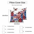 thumbnail image 3 of Waterproof Throw Pillow Covers Set of 2, 24x24 Inch American Flag Decorative Pillowcases Outdoor Pillow Slip Cushion Covers Set for Couch Tent Spring Garden Floral Birds House, 3 of 7