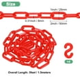 thumbnail image 3 of Cadena de Barreras de Plástico Uxcell, Cadena de Seguridad Impermeable de Plástico Rojo de 5 pies con Hebilla en Forma de S, 3 of 7