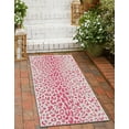 thumbnail image 4 of Unique Loom Outdoor Safari Collection Area Rug - Samburu (2' x 6' 1" Runner Pink Gray/Ivory), 4 of 8