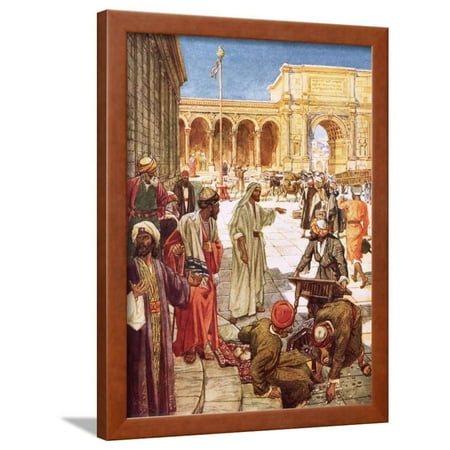 Christ Driving the Money Changers from the Temple Framed Print Wall Art By William Brassey