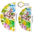 thumbnail image 3 of Coolnut Easter Tree Skirt Home Decoration Large Round Bunny Colored Eggs Christmas Tree Skirt for Holiday Party Home Christmas Day Ornaments,35.4", 3 of 6