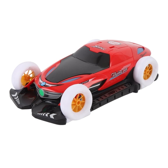 Suodoka Children Electric Car Toy, Universal Four Wheel Rotating Car Toy with Light and Music, Transforming Toy Car with Door Opening for Kids Boys Girls, Red (9.45 inches / 24 cm)