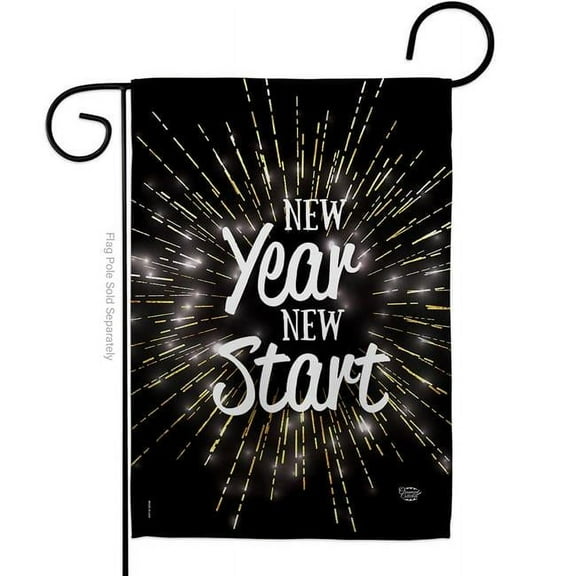Ornament Collection G192046-BO 13 x 18.5 in. New Year Start Garden Flag with Winter Double-Sided Decorative Vertical Flags House Decoration Banner Yard Gift
