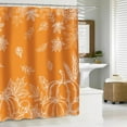 thumbnail image 2 of Fall Leaves Shower Curtain, Pumpkins Curtain for Bathroom, Orange Autumn Waterproof Bath Curtains with Hooks for Decorations 60"W x 72"L (Pack of 1), 2 of 6