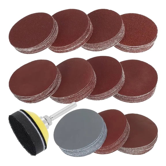 100Pcs Sanding Disc 1inch 25mm Sandpaper Backing Pad Polishing Pads Sanding Discs Assortments for Polishing