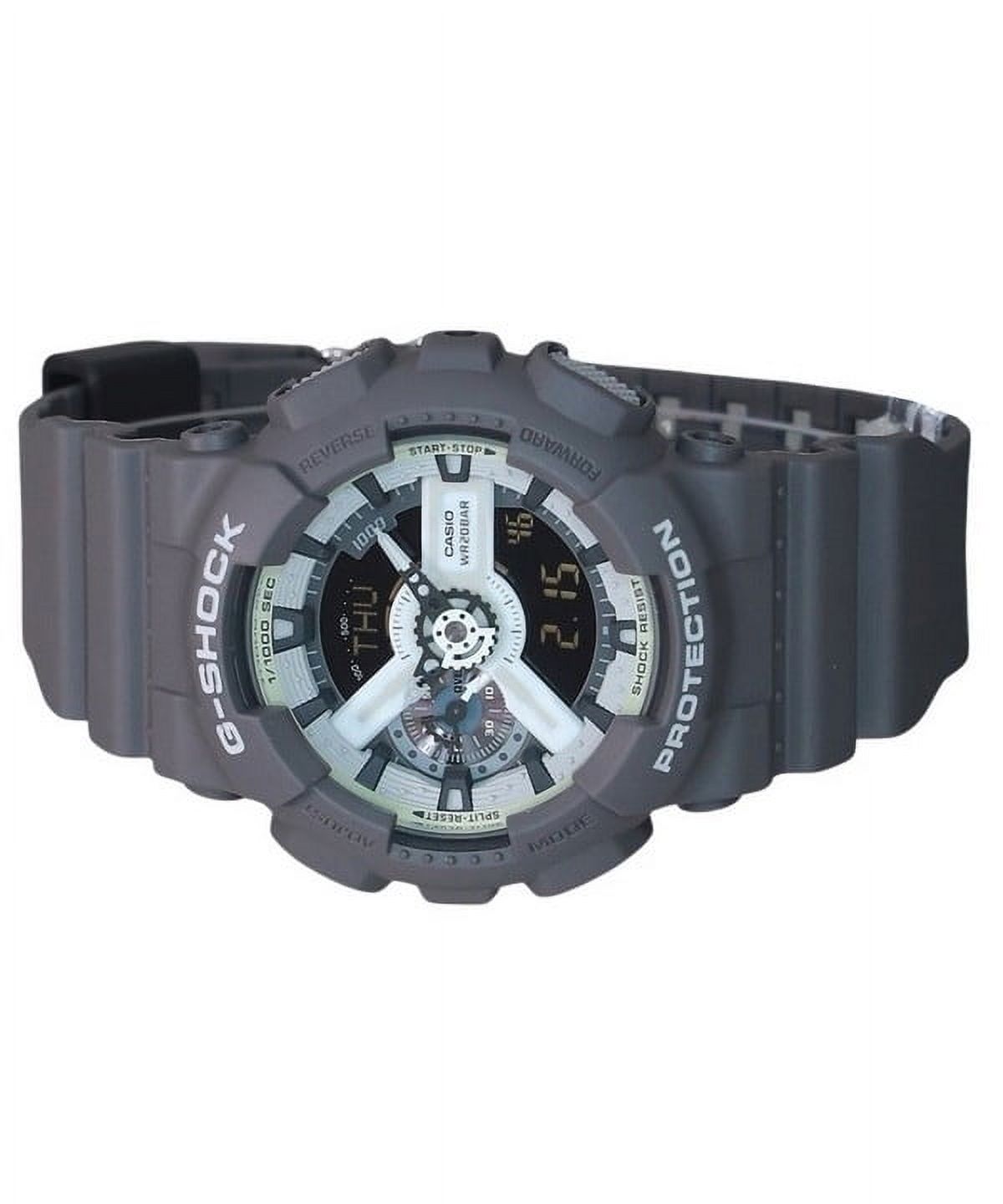 Casio G-Shock Hidden Glow Series Analog Digital Resin Strap Grey Dial Quartz GA-110HD-8A 200M Men's Watch