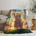 thumbnail image 2 of Cat Blanket Super Soft Warm Fluffy Flannel Cute Cat Cloud Wings Throw Blanket Cozy Fuzzy Plush Bedding Blanket Gift for Boys Girls Teens Adults Couch Sofa 80"x60", 2 of 6