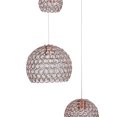 thumbnail image 2 of Candil 3 Luces Globo Cristal Cortado K9 Alto Brillo Elegante Gamalux GLOBO ORO ROSADO GOR131823, 2 of 5