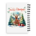 thumbnail image 2 of Merry Christmas Santa Reindeer Antlers Vizsla Sleigh Xmas Winter Holiday Spiral Bound Journal Vizslas Dog Lover Gifts Idea 5x7in Spiral Notebook - 00023, 2 of 5