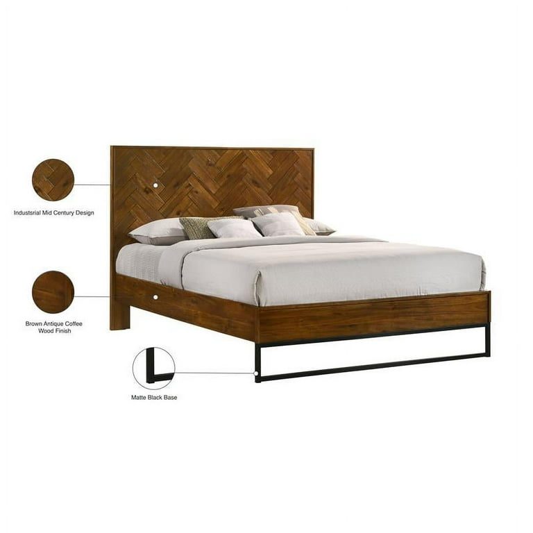 Meridian Furniture Reed Wood Queen Bed Meridian Furniture Reed Wood Queen Bed