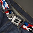 thumbnail image 2 of GM General Motors Belt, Seatbelt Buckle Belt, Chevy Americana Camo Red White Blue Black, 32 to 52 Inches, 2 of 7