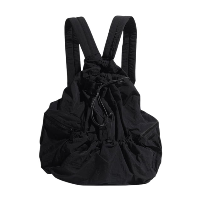 Bolsa de gimnasia de moda portátil de mochila casual de mochila para adultos caminando para acampar Negro