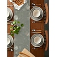 thumbnail image 5 of Table Runner Dresser Scarves Christmas Watercolor Pine Tree Sketch Cotton Linen Burlap Table Cover Winter Snowflake on Gray Table Runners for Family Kitchen Dining Holiday Party Banquet Decor, 5 of 5