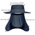 thumbnail image 2 of Fishing Hat, Outdoor UV Sun Protection Wide Brim Hat with Face Cover & Neck Flap, 2 of 5