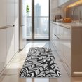 thumbnail image 4 of Black Boho Tribal Feathers Pattern Kitchen Rug Mat,Kitchen Runner Rugs Non Skid Washable,Decorative Kitchen Floor Mats for Kitchen,Sink,Laundry,17"x47.2", 4 of 7