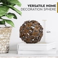 thumbnail image 3 of Metal Decorative Sphere for Home Decor - Decorative Balls for Shelves, Centerpiece Bowls, Bookshelf - Decoration Orbs Accents for Living Room, Bedroom - Antique Brown Shelf Spheres, 3 of 4