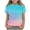 Sky Blue, variant on CYRBOKO Girls T-Shirts, Gradient Crew Neck Short Sleeve Casual Summer Tees Pink Size 7-8 T