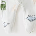 thumbnail image 6 of 1-3 Months Newborn Preemie Boys Girls Underwear Pajamas Rompers Home Clothes Footed Sleeper Gown With Mitten Footed Print Infant Play For 0 6 Months Green Rompers Baby Gift, 6 of 6