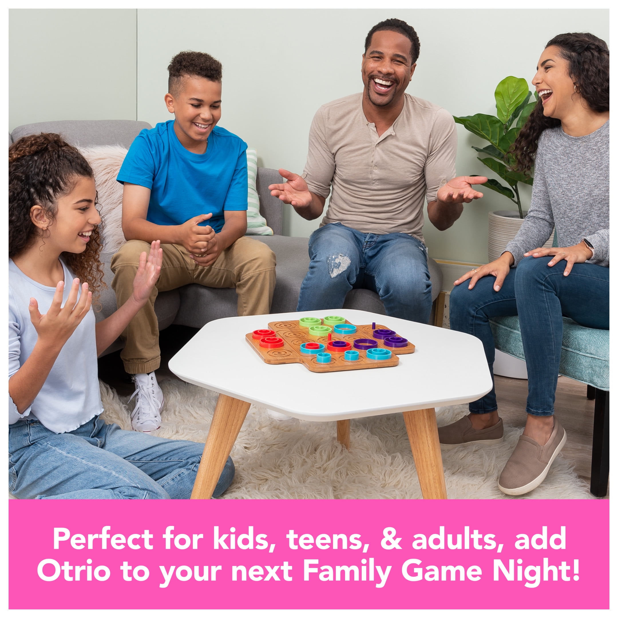 Otrio Wood Strategy-Based Board Game for Adults, Families and Kids Ages 8 & up