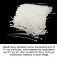 thumbnail image 3 of Unique Bargains 1000 Pcs White Cable Fasten Tie 75mm x 2mm for Computer Wiring, 3 of 4