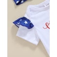 thumbnail image 6 of Hirigin Little Miss 4th of July Baby Girl Summer Outfit Short Sleeve Romper Tulle Tutu Skirt Set Newborn Independence Day Clothes, 6 of 7