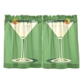 thumbnail image 7 of Yayeee Kitchen Curtains Tier Pair Light Filtering 27"x36" Rod Pocket Short Cafe Window Panel, Green Lemon Juice, 7 of 7