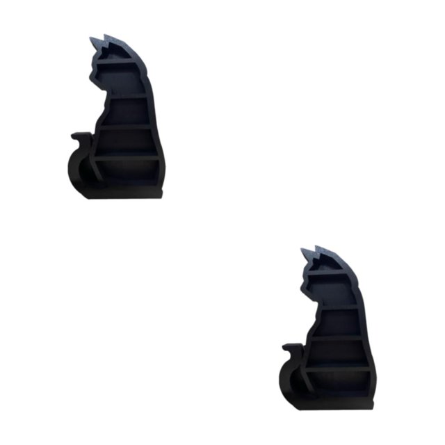 Naiovety Estante de almacenamiento de moderno para organizar el espacio con estilo Estante de esencial para habitaciones de moda Gato negro Gato negro 2Conjunto