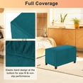 thumbnail image 4 of Funda de Ottoman Rectangular Estirable Uxcell 14" x 33" x 15" Protector de Funda para Puff para Sala de Estar/Interior [Verde], 4 of 7