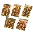 thumbnail image 4 of 圣诞节装饰品 黄金色小铃铛挂件 圣诞树装扮配件小礼物小钟批发3.5cm 通铃铛*9+4.5cm蜂窝铃*6+4.5cm花纹铃*6+5cm英文铃铛*6+3.5cm字母铃 *9 共36个/包, 4 of 8