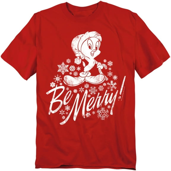 Looney Tunes T-Shirt Merry Tweety Unisex Graphic Tee For Men & Women