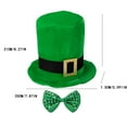 thumbnail image 3 of Prolriy Green Top Hat St. Green Velvet Top Hat with and Tree Topper Accessory St Patricks Day Hat Green, 3 of 3