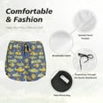 thumbnail image 4 of Daiia Cartoon Submarines Pattern Women's 2 in 1 Running Shorts - Lightweight Athletic Workout Gym Yoga Shorts Liner with Phone Pockets-Large, 4 of 7