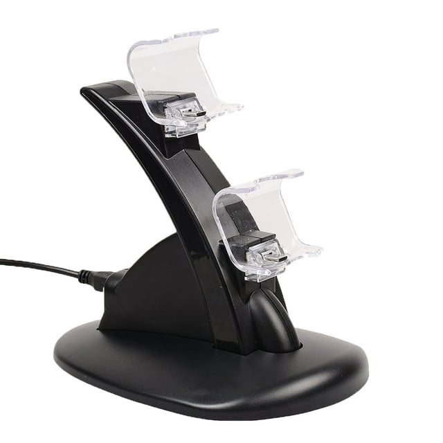 fashionhome Dual USB Ports Charging Dock Gamepad Charger Docking Station Stand Replacement for PS4 Controller