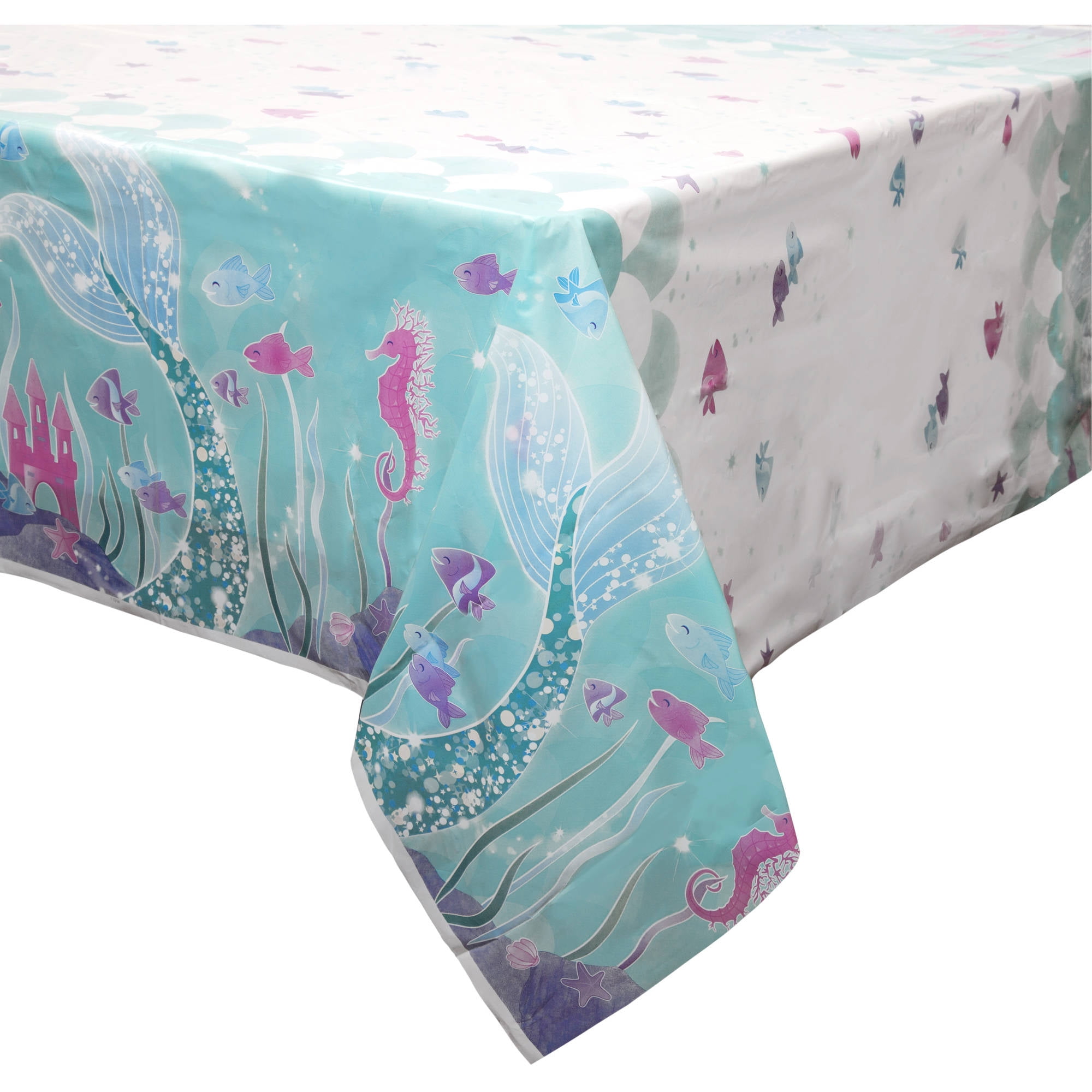 Mermaid Watercolor Stars, 60 X 90 Nander Indoor Outdoor Spillproof Stain Resistant Tablecloth