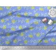 thumbnail image 3 of Soimoi Blue Cotton Duck Fabric Leaves & Floral Print Sewing Fabric Yard 42 Inch Wide, 3 of 3