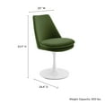 thumbnail image 4 of Lippa Swivel Dining Chair in White Moss Green, 4 of 10